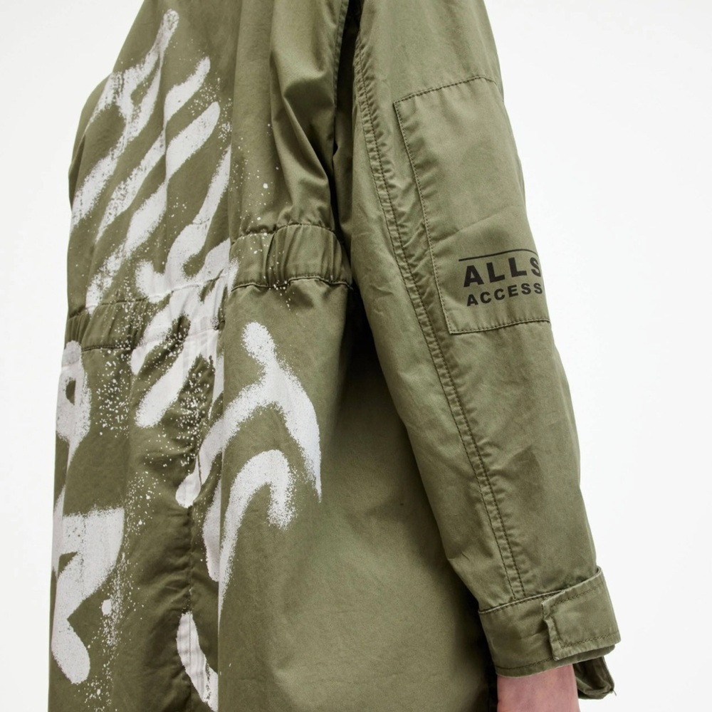 All Saints - Women’s Mills Cotton Grafiti Parka - Picture 2 of 8